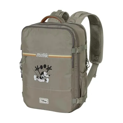 Karactermania Reiserucksack Disney Micky Maus - Rucksack für Handgepäck, mit extra Fächern für optimale Organisation und einem niedlichen Micky Maus Design – ideal für Freizeit und Reisen.
