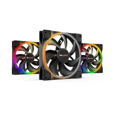 be quiet! LIGHT WINGS 140mm PWM 3er-Set Gehäuselüfter - Leise und stylisch mit 20 ARGB LEDs für optimale Kühlung und ansprechende Beleuchtung