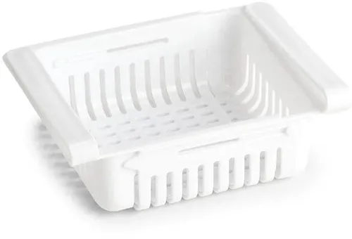 Zeller Kühlschrank-Organizer, ausziehbar, weiß von Zeller