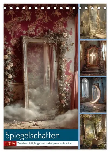 CALVENDO Wandkalender Spiegelschatten (Tischkalender 2026 DIN A5 hoch), CALVENDO Monatskalen