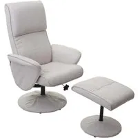 Relaxsessel Stockholm - Komfortabler Fernsehsessel mit Hocker in creme-beige - Sessel mit stufenlos verstellbarer Rückenlehne, ideal für entspannte Fernsehabende. Ausgezeichnetes Qualitätsmanagement und soziale Verantwortung seit 2013.