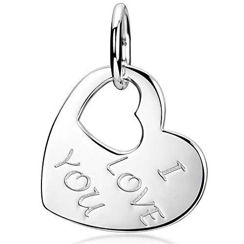 MATERIA Herz Anhänger Silber 925 - mit Gravur Schmuck Damen inkl. Geschenk-Etui KA-282-S_ohne Kette