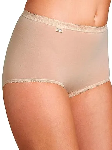 sloggi Damen Basic+ Maxi 4P Slip, Skin, 46 - Funktionsunterwäsche: 4er Pack langlebige Maxi Slips aus weicher Baumwolle und hochwertigem LYCRA für optimalen Komfort und Bewegungsfreiheit.