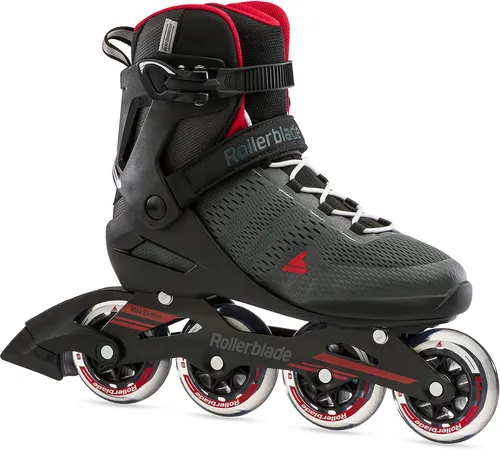 ROLLERBLADE SPARK 84 Inline Skate 2022 - dunkelgrau/rot, Größe 45 - Inliner für Anfänger und Freizeit-Skater, mit atmungsaktivem Mesh-Material und stabiler Aluminium-Schiene für optimale Performance und Komfort. Ideal für mehr Speed und verbesserte Fähigkeiten.