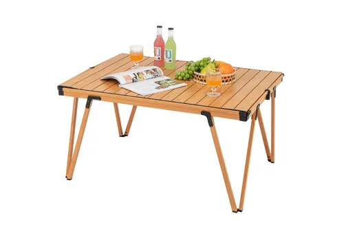 COSTWAY Campingtisch, tragbarer Picknicktisch mit wasserdichter Tischplatte - Camping-Möbel, leichter und robuster Tisch aus hochwertigem Aluminium mit 80 kg Tragfähigkeit, ideal für Picknicks und Campingabenteuer.