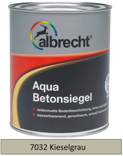 albrecht Aqua-Betonsiegel seidenmatt für innen & außen RAL 7032 kieselgrau 750ml