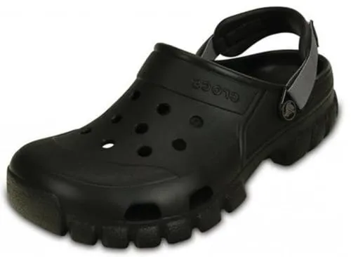 Crocs Unisex Offroad Sport Clog, Black/Graphite, 36/37 EU - Clogs für Herren aus leichtem Croslite-Material, ergonomisches Design mit rutschfester Sohle und verstellbarem Riemen für optimalen Komfort.