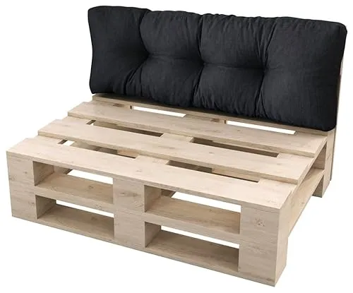 sunnypillow Palettenkissen 120 x 40 cm - Rückenkissen für Gartenmöbel - Das sunnypillow Palettenkissen bietet optimalen Komfort für Gartenmöbel. Mit ergonomischer Form und dicker Füllung sorgt es für eine bequeme Rückenstütze. Pflegeleicht und langlebig, ideal zum Entspannen im Freien.