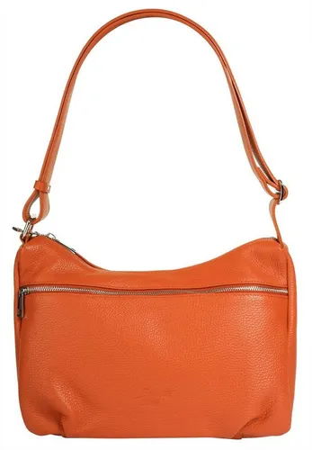 Samantha Look Shopper Damen 021851 orange - Handtasche aus 100% Rindleder, minimalistisches Design, ideal für jede Gelegenheit. Mit praktischen Fächern und verstellbarem Schultergurt für optimalen Tragekomfort.