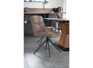 HOME DELUXE Esszimmerstuhl NODA drehbar 2er - 8er Set - Stühle für Esszimmer, drehbar um 360°, mit weicher Polsterung für angenehmen Sitzkomfort und elegantes Design, ideal für jeden Einrichtungsstil.