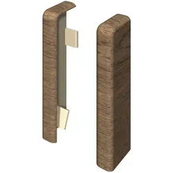 Egger Holzwerkstoffe Sockelleistenendstück Endstück, Nussbaum, Hellbraun, Kunststoff, 2.2x5.9x2.2 cm, Teppiche & Böden, Bodenbeläge, Bodenzubehör, Sockelleisten
