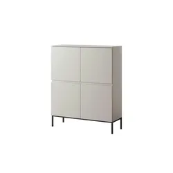 Selsey Highboard Bemmi, beige - Moderner Wohnstil - Hochwertiges Highboard in Beige, Maße: B: 100 cm, H: 122 cm. Bietet viel Stauraum, ist pflegeleicht und stabil. Ideal für ein modernes Wohnambiente.