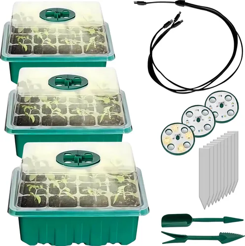 Produktbild Mini Gewächshaus Set mit LED Beleuchtung