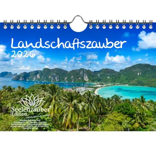 Landschaftszauber DIN A5 Kalender für 2026 Landschaften und ferne Länder - Seelenzauber