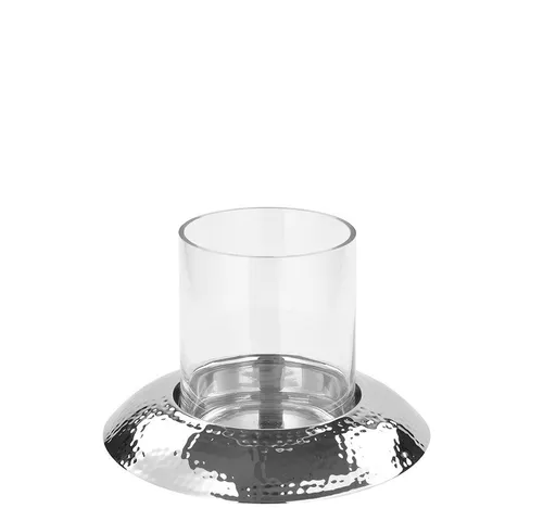 Fink Napa Windlicht M.Glas, Vernickelt 24 cm in silber von Fink