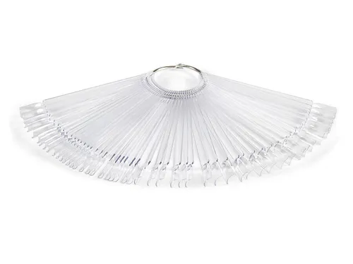 Stück Tip Demo Ring Sticks Klar Fächer Nail Art Präsentation Stäbchen UV Gel 50