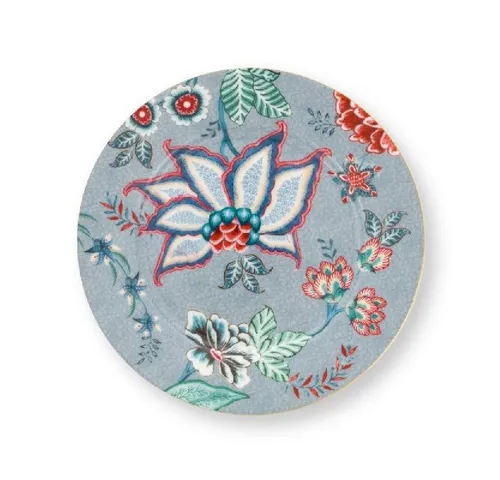 PiP Studio Frühstücksteller Dessertteller Flower Festival Hellblau (17 cm)