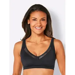 Witt Bügelloser BH Entlastungs-BH ohne Bügel . schwarz|weiß 95