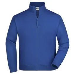 Sweatjacke French Terry JN058 - Königsblau, Größe M - Funktionsjacke aus hochwertigem French-Terry, ideal für Freizeit und Sport. Mit Ripp-Bündchen und 2 praktischen Eingrifftaschen für zusätzlichen Komfort.