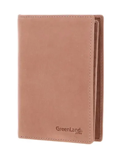 GreenLand Nature Etui Passport / Document Case, aus echtem Rindsleder mit RFID-Blocker Schutz