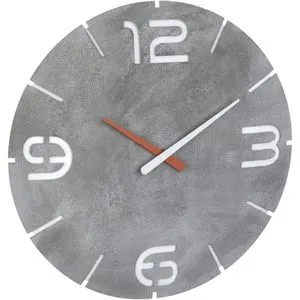 TFA-Dostmann Design Funkwanduhr Contour 350 mm - Moderne Funkwanduhr im stilvollen Betongrau, ideal für Wohnzimmer und Küche. Mit 12-Stunden-Anzeigeformat und präzisem Quarzwerk für zuverlässige Zeitmessung.