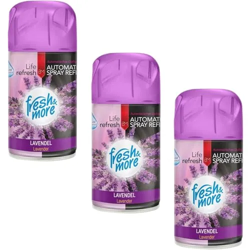 Fresh & More Lufterfrischer Nachfüller (3er Pack) 250ml, Lavendel