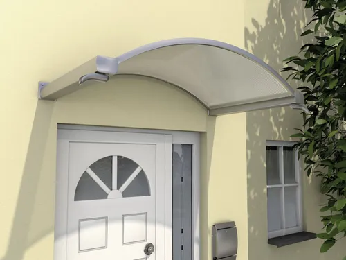 Gutta Typ NO Klar Rundbogenvordach - 160 x 90 cm, wetterfest und elegantes Design für Ihren Hauseingang