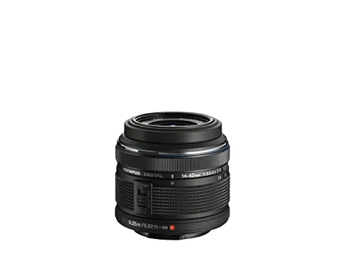Olympus M.Zuiko Digital 14-42mm 3.5-5.6 II R schwarz - Zoomobjektiv für Micro Four Thirds, kompakt und leicht mit hochwertiger Bildqualität, ideal für kreative Fotografie.
