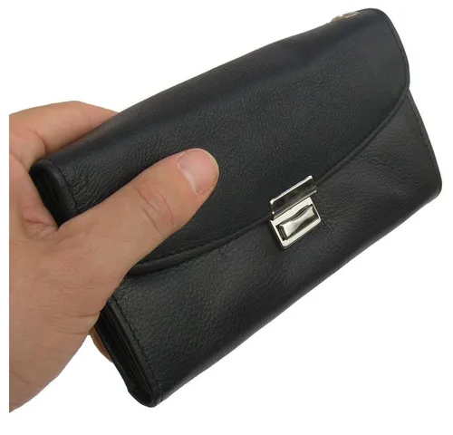 Hamosons Profi Kellnerbörse aus Nappa-Leder, Schwarz