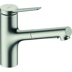 hansgrohe Zesis M33 Küchenarmatur mit Metall Brause - Berührbare Wasserhähne für die Küche mit ergonomischem Design und ausziehbarer Brause für mehr Komfort und Flexibilität beim Kochen.