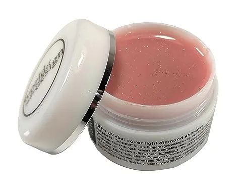 LED/UV Aufbau Gel Diamond Shimmer mit feinen Glitzerpartikeln 15 ml (milchig cover)