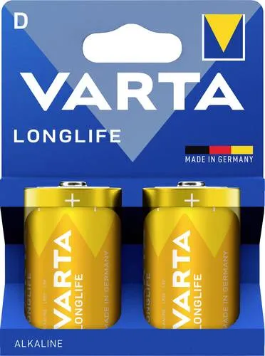 Varta Longlife D Blister 2 Mono (D)-Batterie Alkali-Mangan 1.5V 2St.