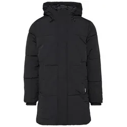 QS Herren Steppmantel 2150940, Grau/Schwarz XXL - Funktionsjacke mit Stehkragen und fixierter Kapuze, ideal für kühle Tage und sportliche Aktivitäten, bietet hohen Tragekomfort und eine reguläre Passform.