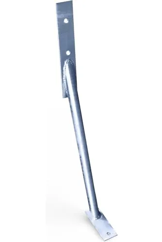 BURI Pfostenhalter 70cm lang Sturmanker aus Stahl feuerverzinkt 3x3cm Zaunpfosten Pfostenträger Bodenanker Erdanker Sturmsicherung Windsicherung für Sichtschutzzäune Gartenzäune Anker Stütze Stützfuß