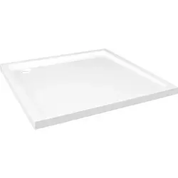 Duschtasse ABS Quadratisch - Antirutsch Duschwanne Superflach - Duschwannen aus glasfaserverstärktem ABS, superflach und rutschfest für sicheres Duschen, Größe: 70 x 90 cm, Farbe: Schwarz