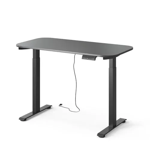 Vicco Höhenverstellbarer Elektrischer Schreibtisch Elevate – Schwarz/Anthrazit, 120 x 60 cm - Flexibler höhenverstellbarer Schreibtisch mit 2 Motoren für eine individuelle Anpassung. Ideal für ergonomisches Arbeiten und steigende Produktivität. Inklusive USB-Anschluss und robustem Design.