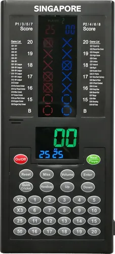 Elektronischer Punktezähler für Darts in Singapur
