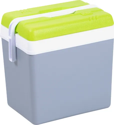EDA PLASTIQUES Kühlbox 24 L - Grau und Grün - Kühltasche aus hochwertigem Polypropylen, ideal für 2L Flaschen, perfekt für Garten und Ausflüge mit Zufriedenheitsgarantie.