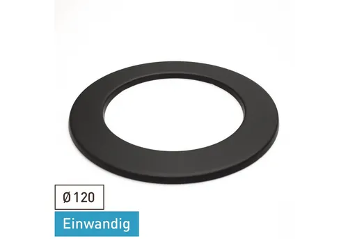 Raik Ofenrohr Raik Rauchrohr Ofenrohr 120mm - Wandrosette schwarz, Rosette