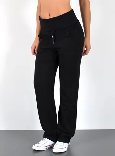 ESRA Jogginghose Damen - Bequeme Fitnesshose für Training und Freizeit - Die ESRA Damen Jogginghose bietet optimalen Tragekomfort und Bewegungsfreiheit. Mit elastischem Gummibund und zwei Seitentaschen ist sie ideal für Sport und Alltag. Strapazierfähiger Baumwollstoff sorgt für Langlebigkeit.