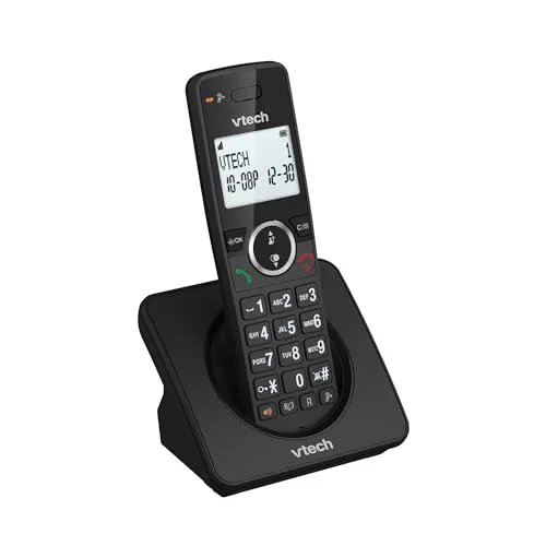 VTech ES2000 DECT Telefon - Freisprechfunktion & Anrufsperre - DECT Telefon mit Freisprechfunktion und Anrufsperre für unerwünschte Anrufe. Genießen Sie bis zu 18 Stunden Gesprächszeit und ein großes, beleuchtetes Display.