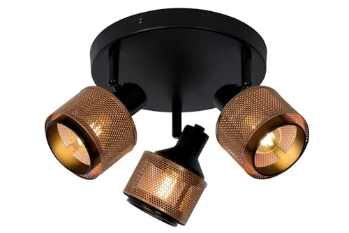 LUCIDE RAFA - Deckenstrahler - Ø 35 cm - 3xE14 - Schwarz