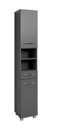 Badezimmermöbel Hochschrank 185cm graphitgrau von Held