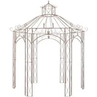 vidaXL Gartenpavillon Antikbraun 3 m aus Schmiedeeisen - Eleganter Gartenpavillon aus robustem Schmiedeeisen, ideal für romantische Akzente in Ihrem Garten. Perfekt als Schattenspender und Stütze für Kletterpflanzen. Mit seinem stilvollen Bogendesign wird er zum Blickfang auf Ihrer Terrasse.