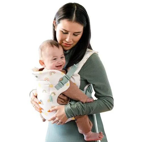 Infantino Flip Advanced 4-in-1 Babytrage, Ergonomisch, Umwandelbar, mit Blickrichtung Nach Innen und Außen, Vorne und Hinten Tragbar für Neugeborene bis Kleinkinder von 3,6-14,5 kg, Regenbogenmuster