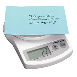 MAUL Briefwaage Alpha 2,0 kg - präzise Messungen bis 2 kg, ideal für Post und Pakete