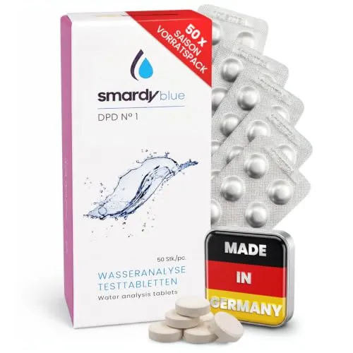 smardy 50 Photometer-Testtabletten DPD1 für PoolLab, SCUBA II, BAYROL