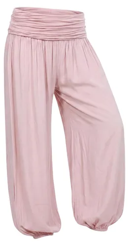 Haremshose Damen Yogahose weite Flatterhose unifarben Sommerhose 36-44 Gummizug