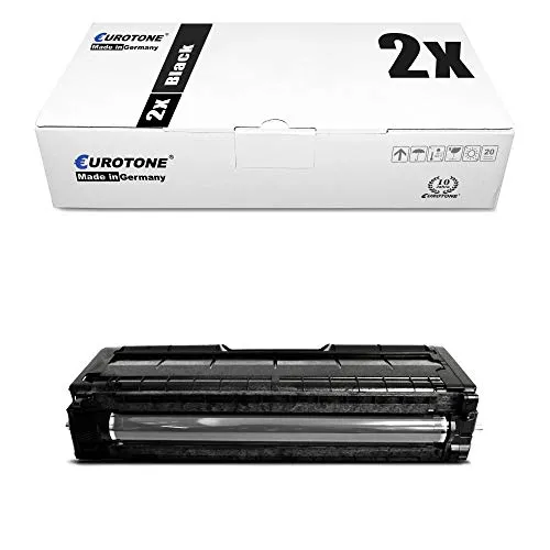 2X Eurotone Toner für Ricoh Aficio SP C220n SP C240 SP C221 SP C220 SP C220s SP C222 SP C222dn SP C240sf wie 406094 TYPESPC220E Type SP C220E Black