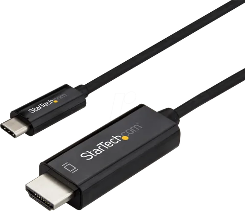 StarTech.com USB-C HDMI Kabel 1m - UHD 4K 60 Hz - HiFi-Kabel mit integriertem Adapterchip für minimierten Signalverlust; unterstützt UHD 4K bei 60Hz und ist kompatibel mit Thunderbolt 3 Geräten.